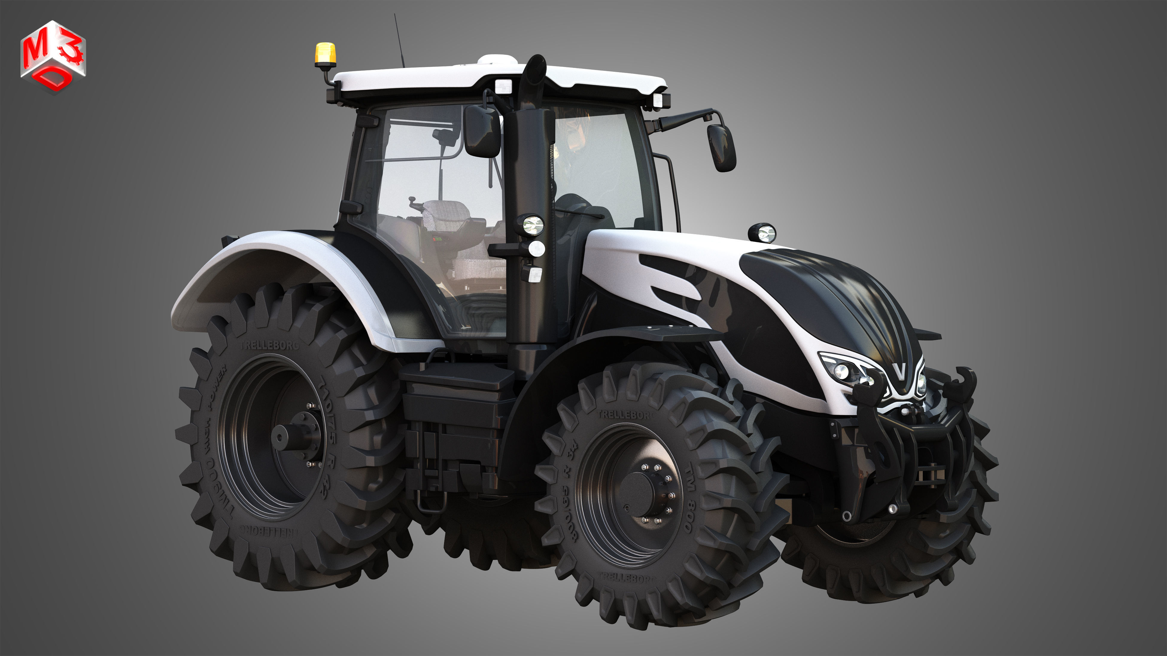 Tractors 4 in 1 3D model_10