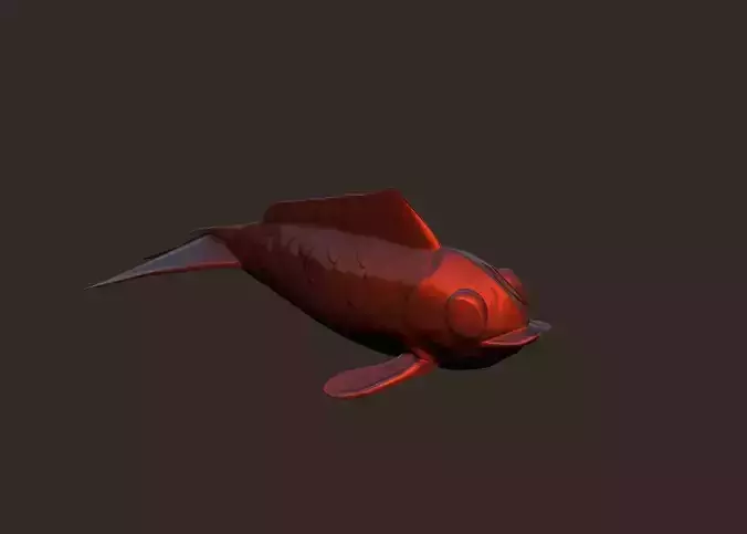 simple fish fishing lure model