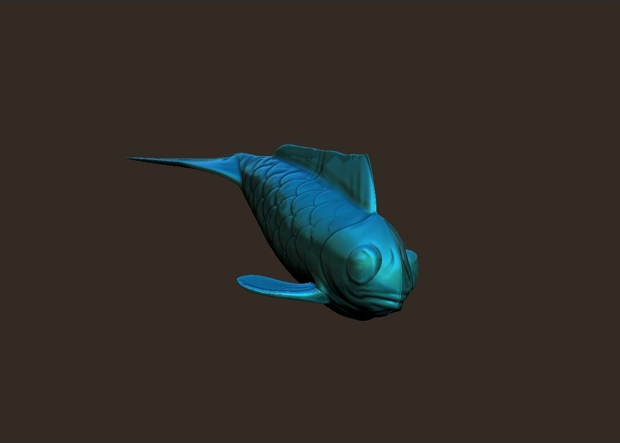 simple fish fishing lure model 3D print model_4