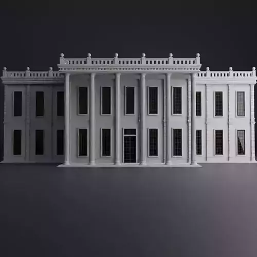 CLASSIC OLD EUROPEAN BUILDING 07 Low-poly 3D model