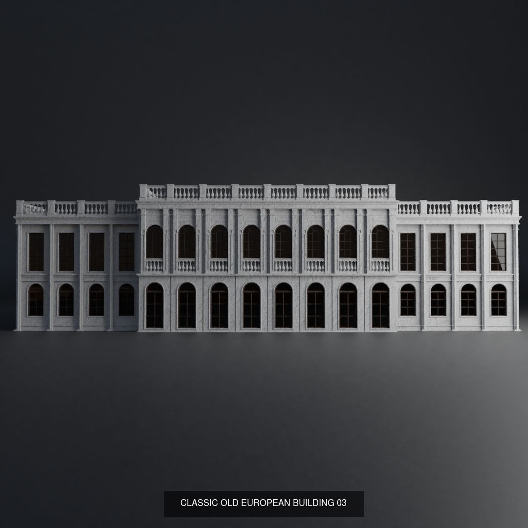 CLASSIC OLD EUROPEAN BUILDING PACK 3D Model Collection_4
