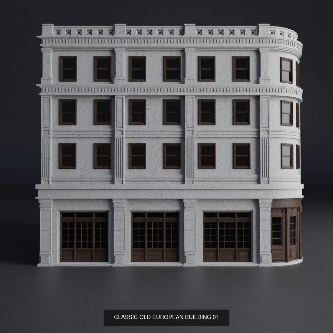 CLASSIC OLD EUROPEAN BUILDING PACK 3D Model Collection_2