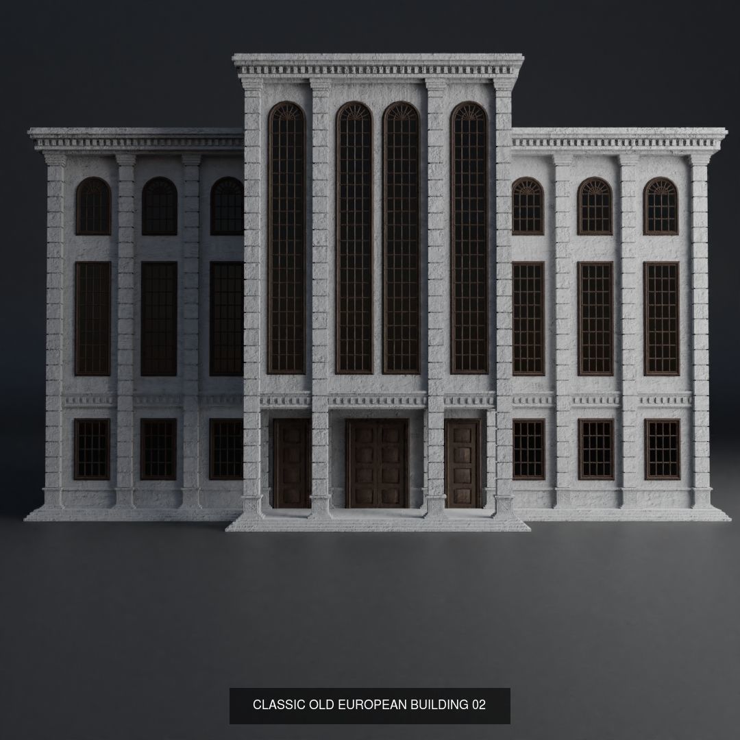 CLASSIC OLD EUROPEAN BUILDING PACK 3D Model Collection_3