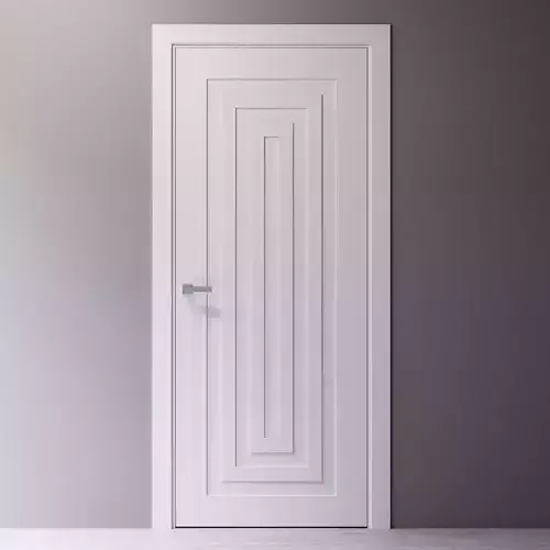 Interior door with linear pattern