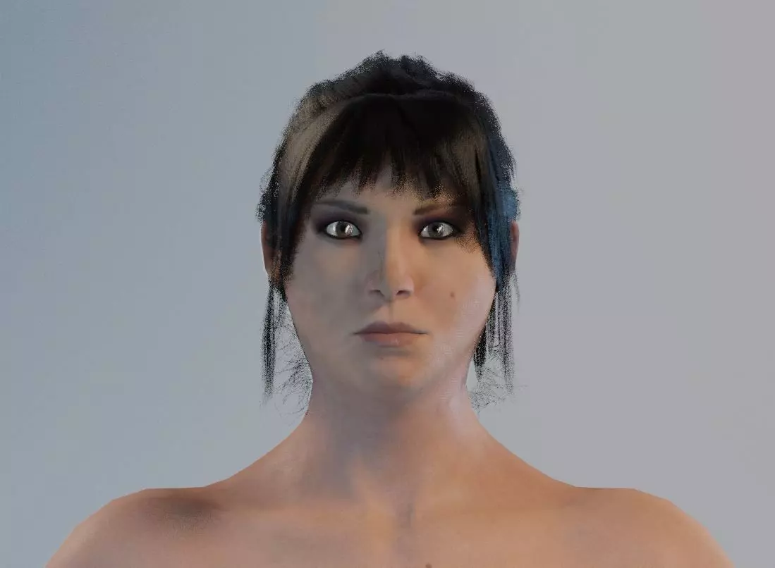 Female - Hibana 3D model_0