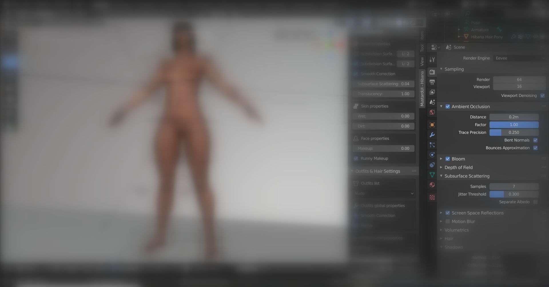 Female - Hibana 3D model_5