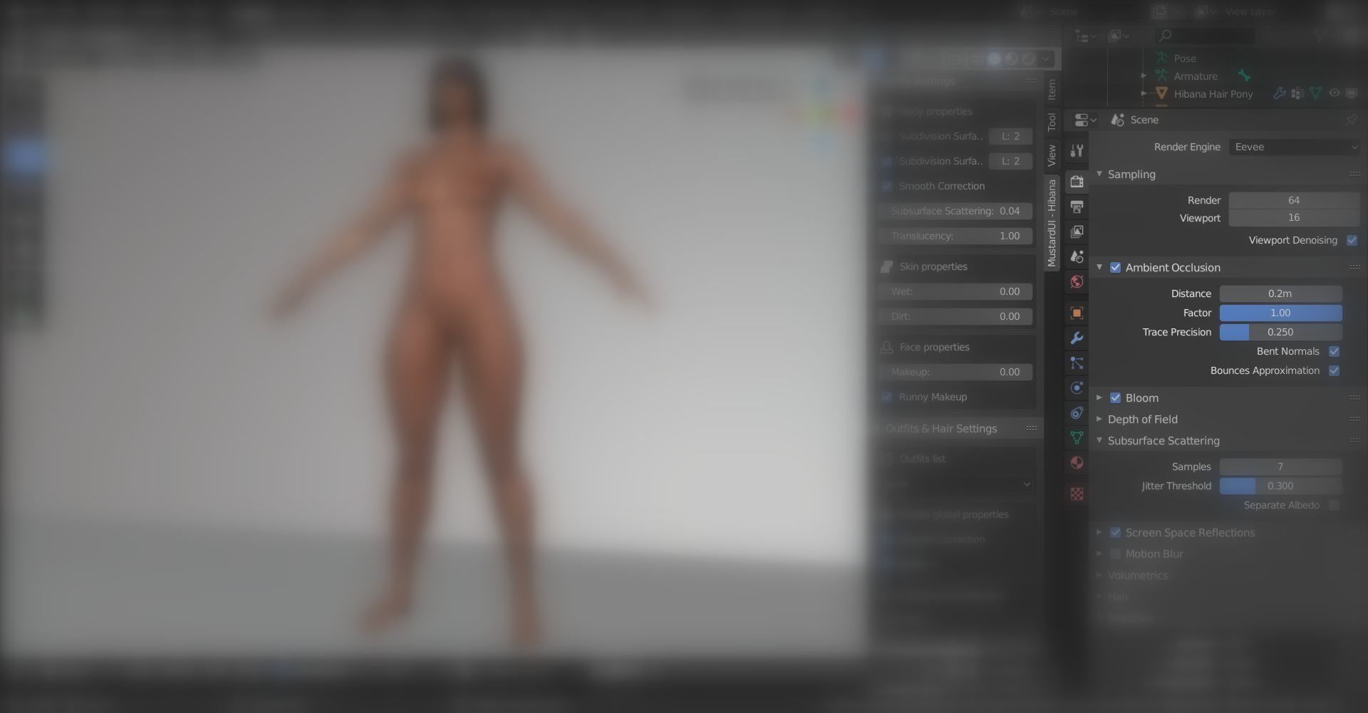 Female - Hibana 3D model_6