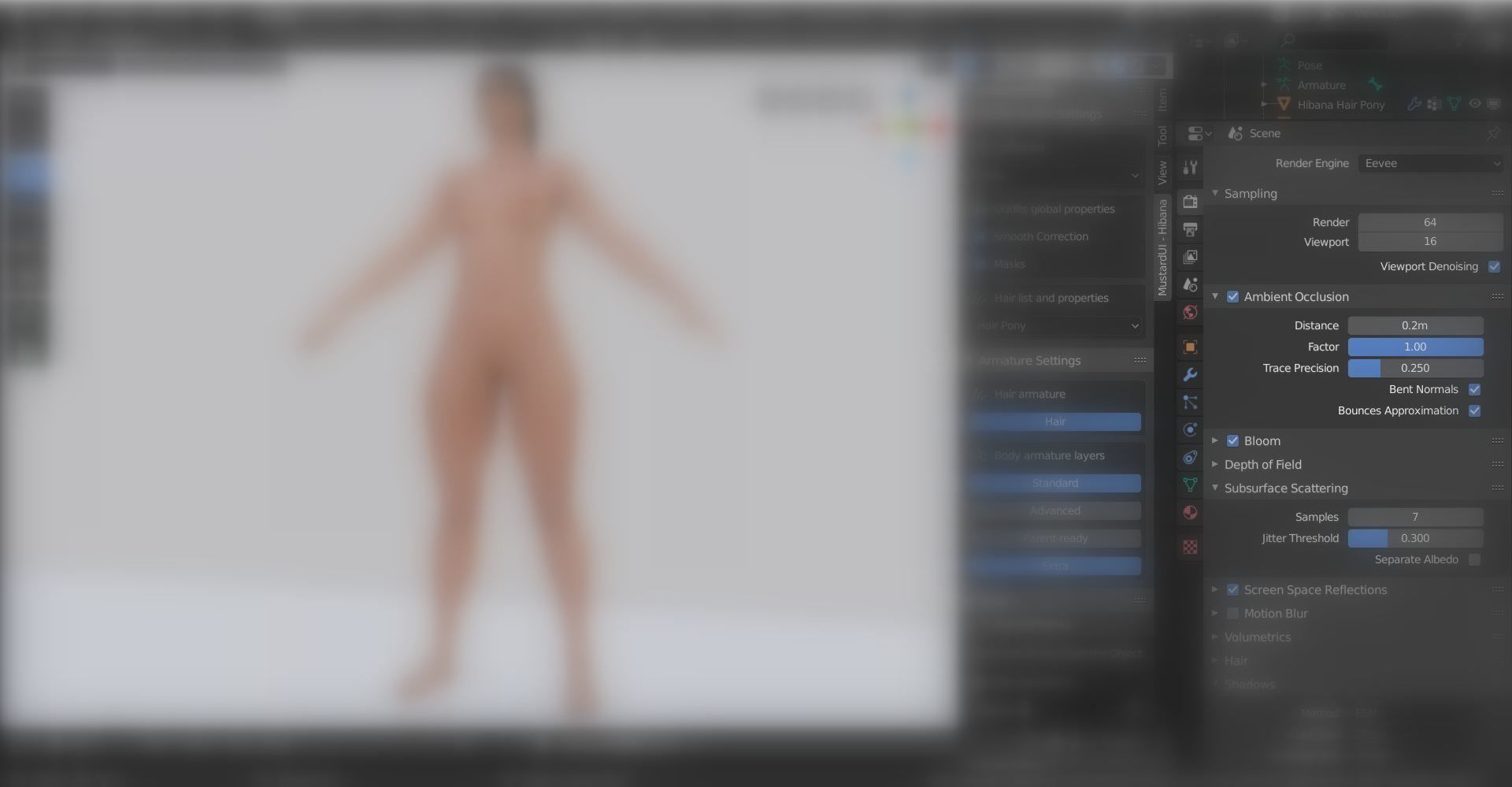 Female - Hibana 3D model_8