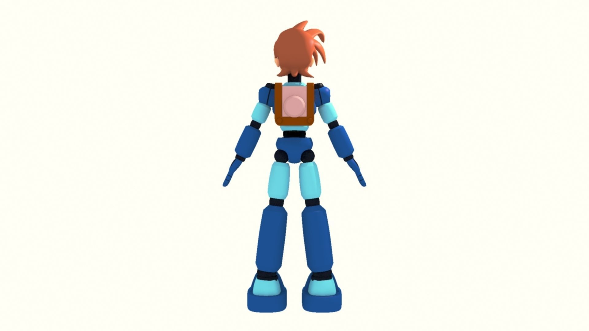Mega Man Pose 2 3D print model_5
