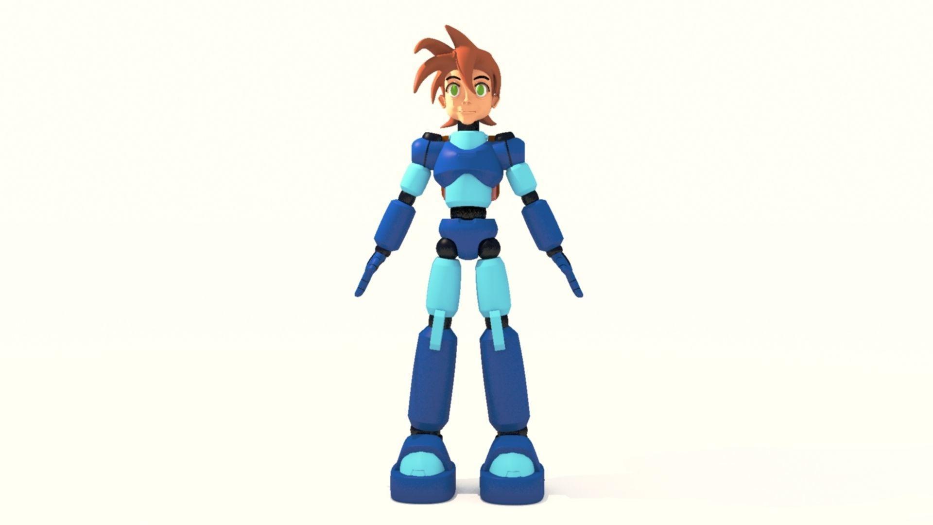 Mega Man Pose 2 3D print model_2