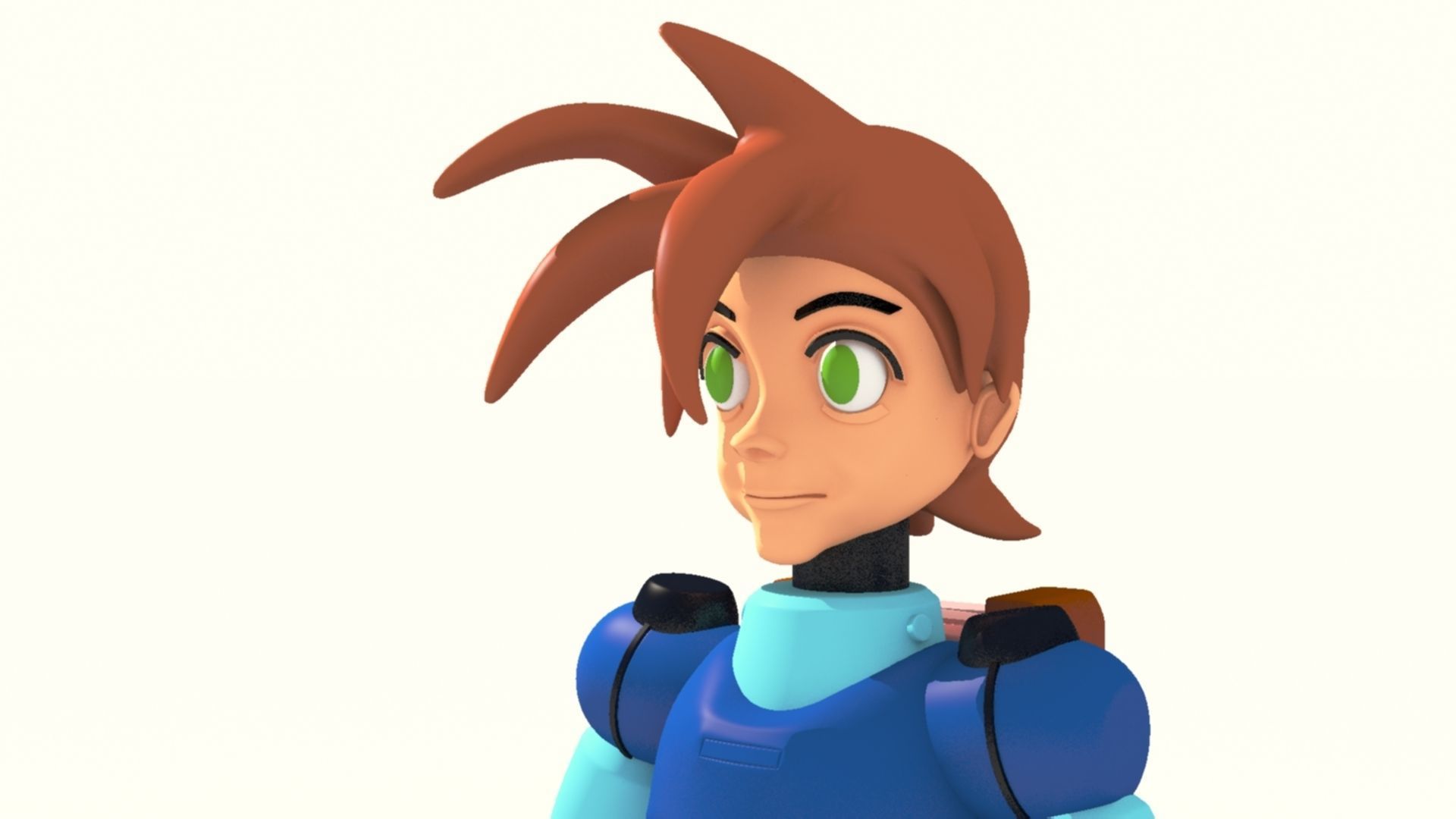 Mega Man Pose 2 3D print model_1