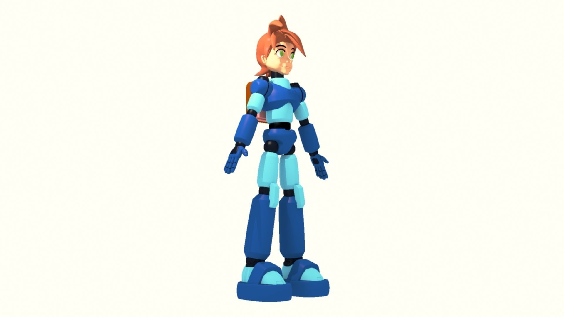 Mega Man Pose 2 3D print model_7