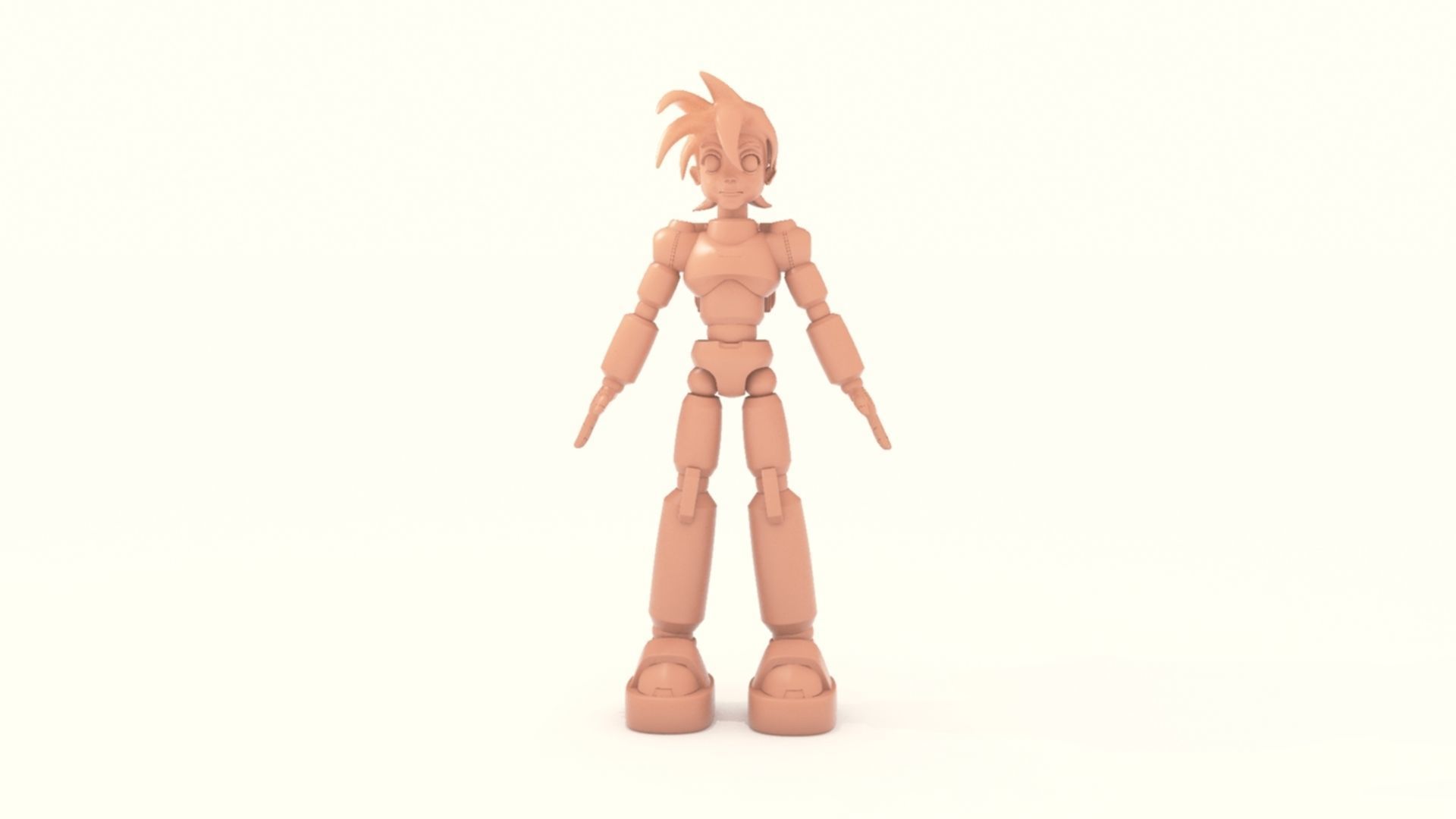 Mega Man Pose 2 3D print model_9