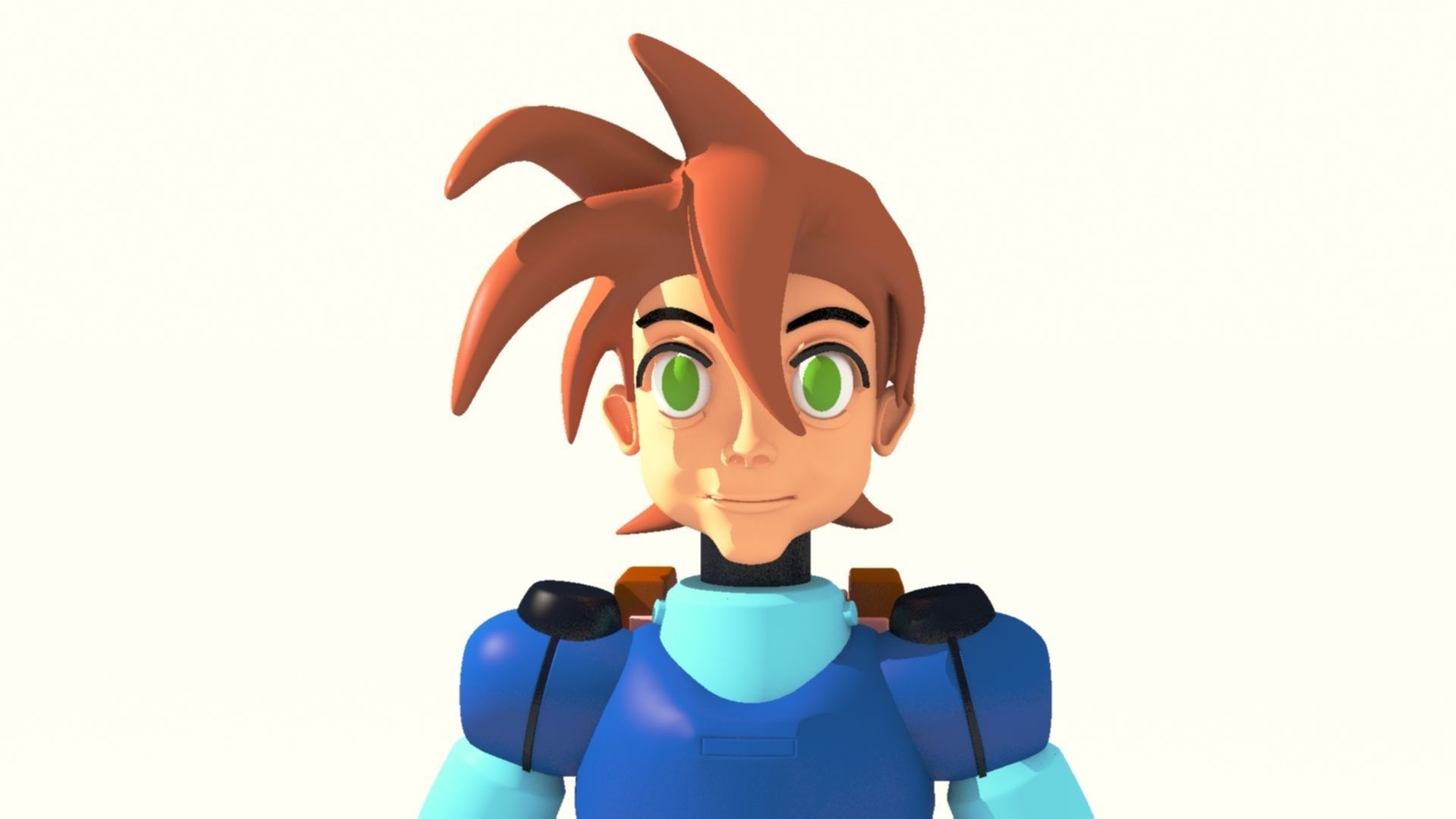 Mega Man Pose 2 3D print model_3