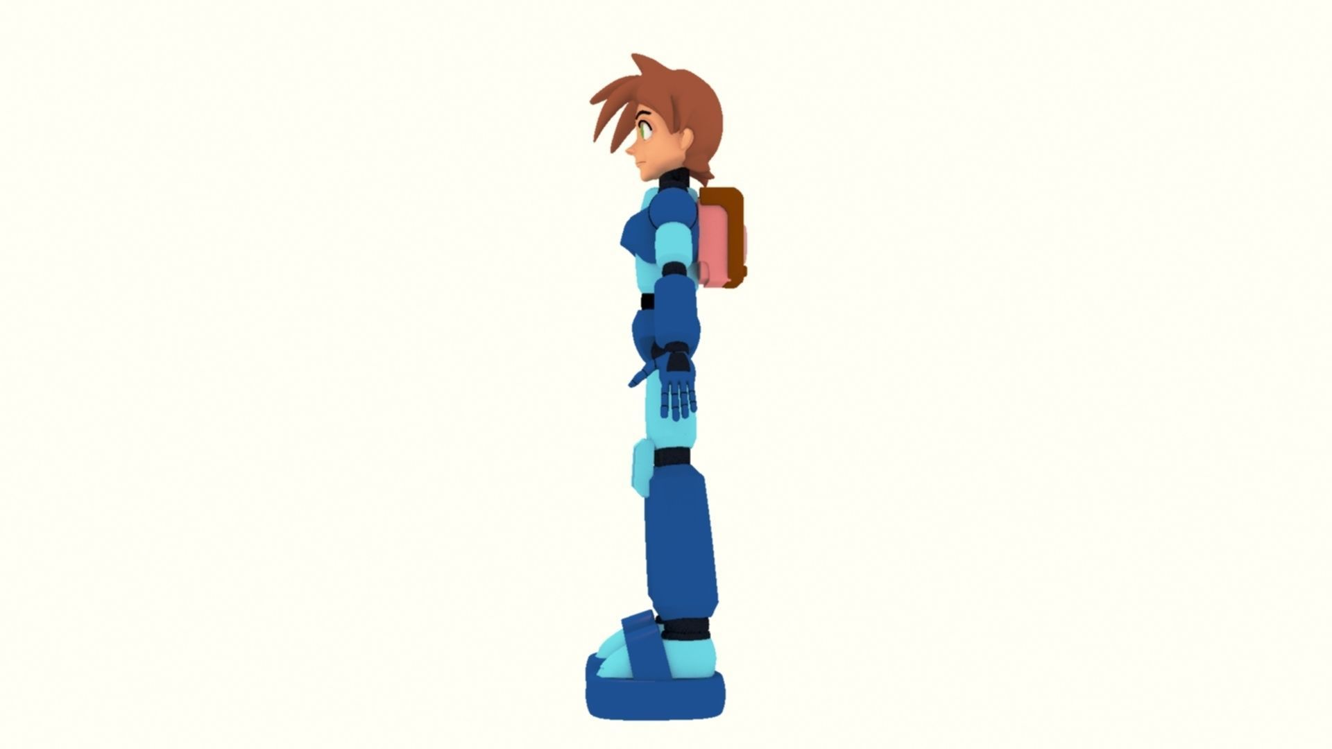 Mega Man Pose 2 3D print model_4
