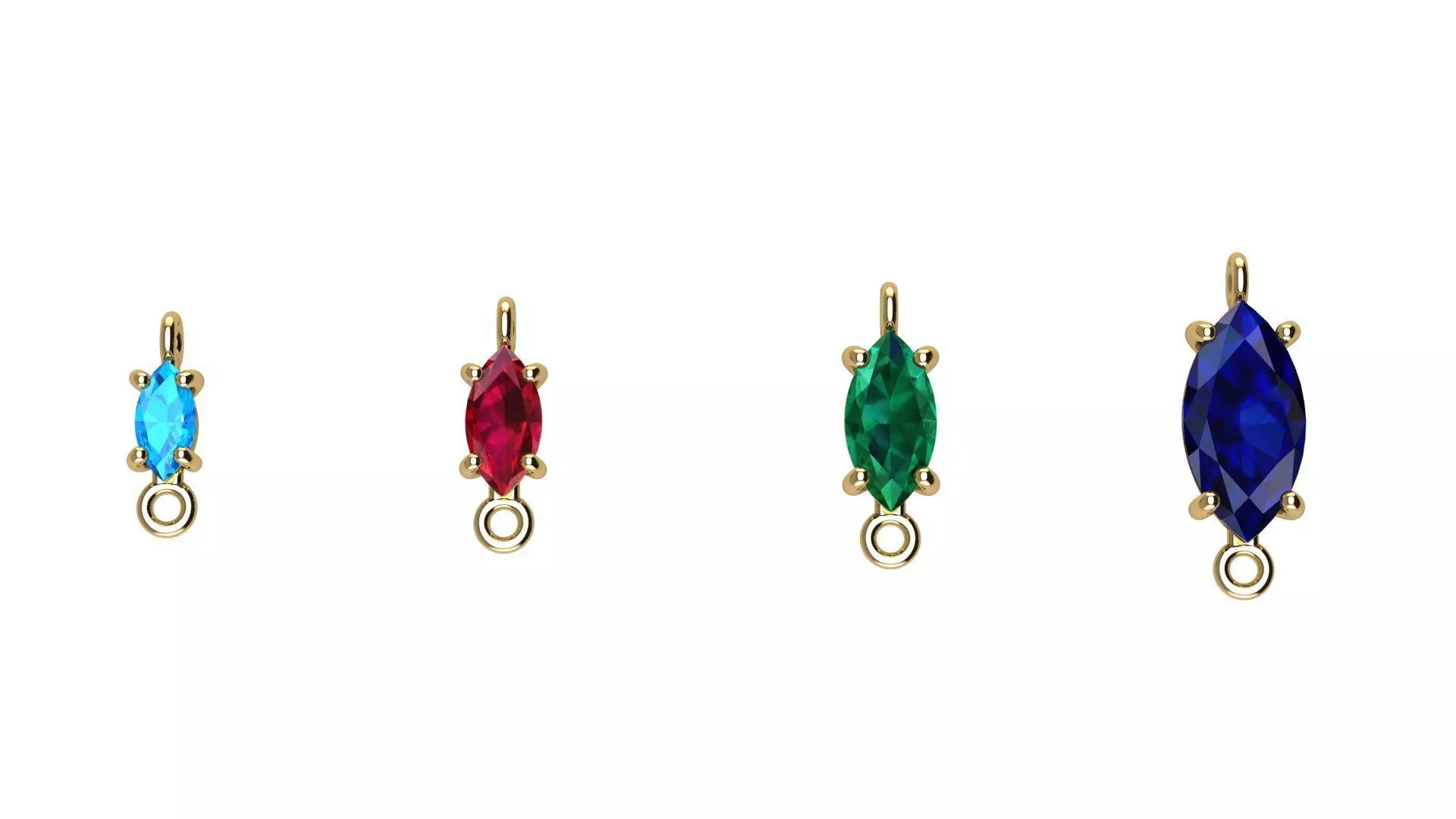 Marquise Gems Sets 3D print model