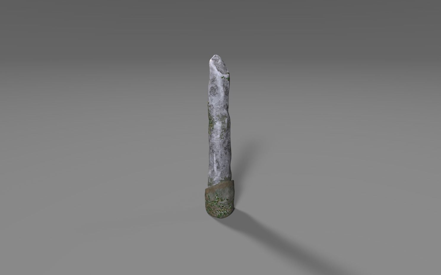 old stone pillar Low-poly 3D model_2