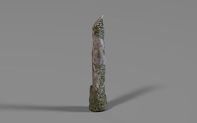 old stone pillar Low-poly 3D model