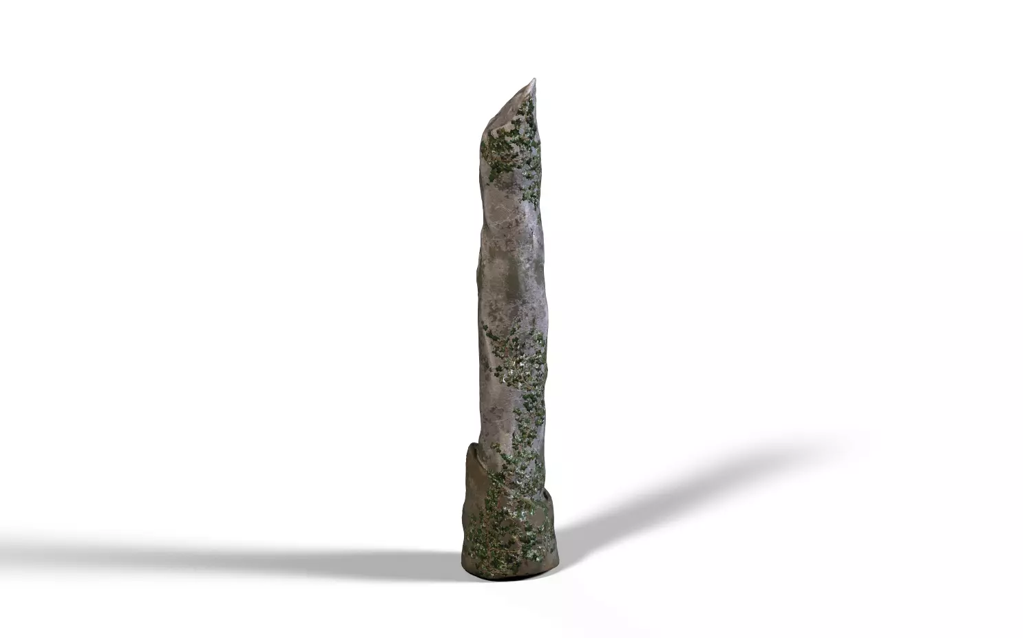 old stone pillar Low-poly 3D model_0