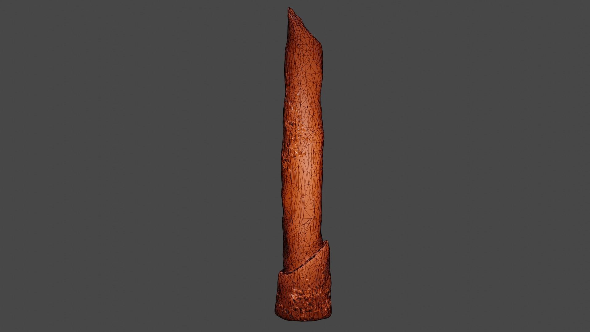 old stone pillar Low-poly 3D model_4