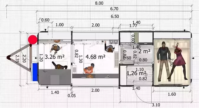 Micro Homes Food Trailer Home 3D model