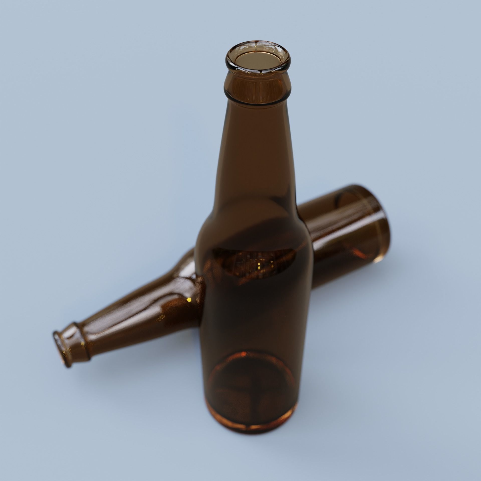 Beer bottle Free low-poly 3D model_3