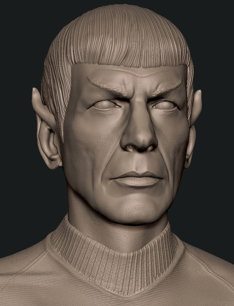 Spock Leonard Nimoy Bust 3D print model_3