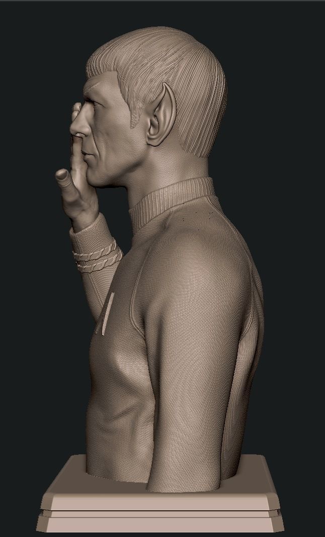 Spock Leonard Nimoy Bust 3D print model_7