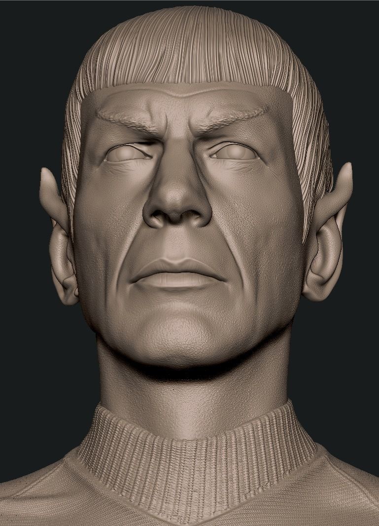 Spock Leonard Nimoy Bust 3D print model_2