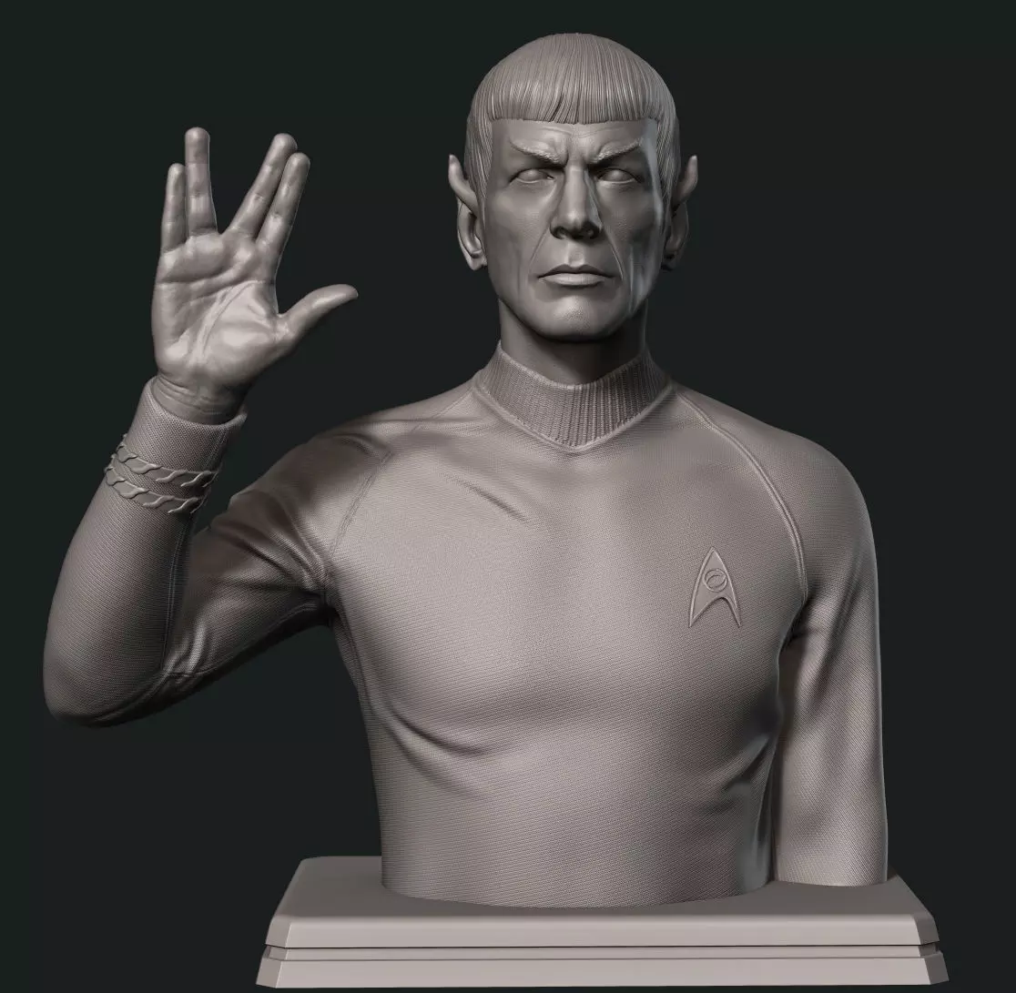 Spock Leonard Nimoy Bust 3D print model_0