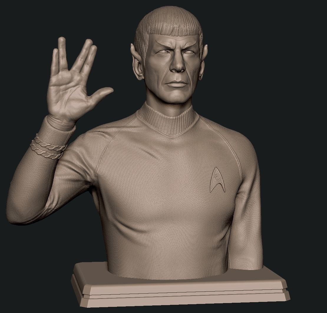 Spock Leonard Nimoy Bust 3D print model_1
