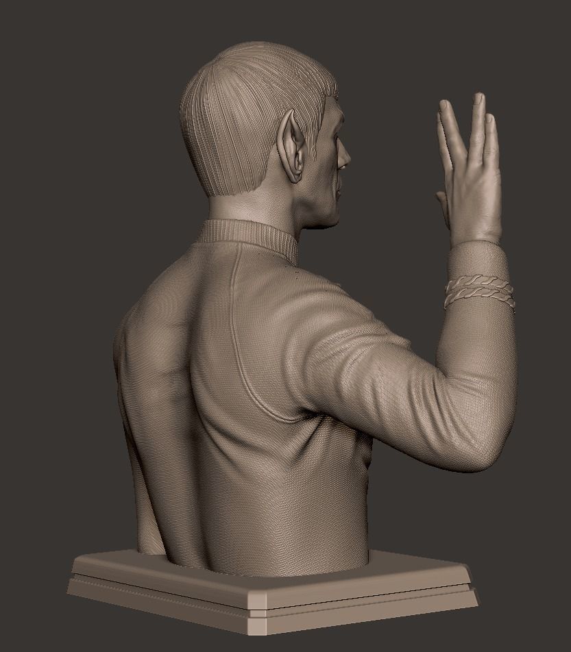 Spock Leonard Nimoy Bust 3D print model_6