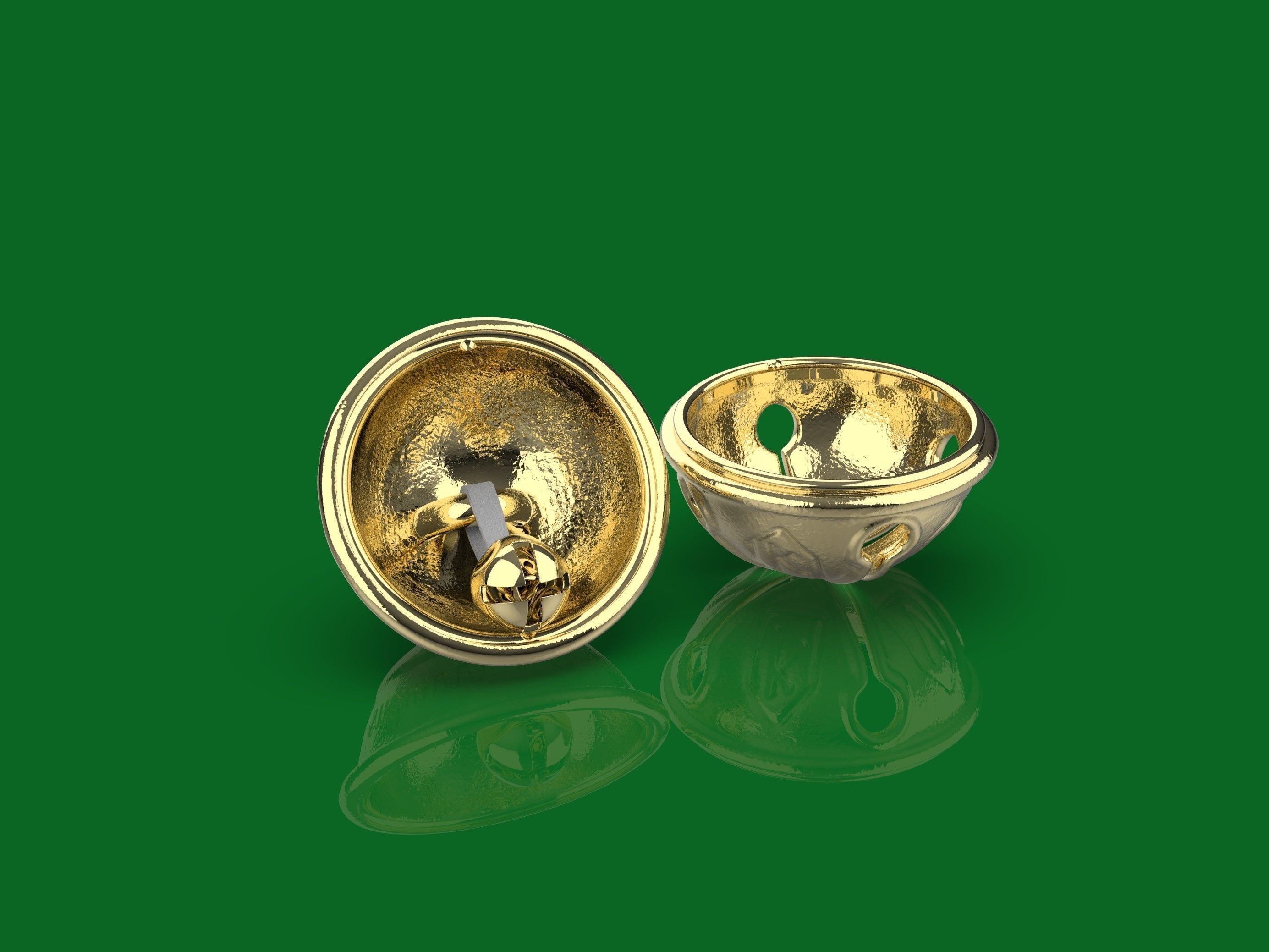 Gruss Vom Krampus Sleigh Jingle Bell 3D print model_2