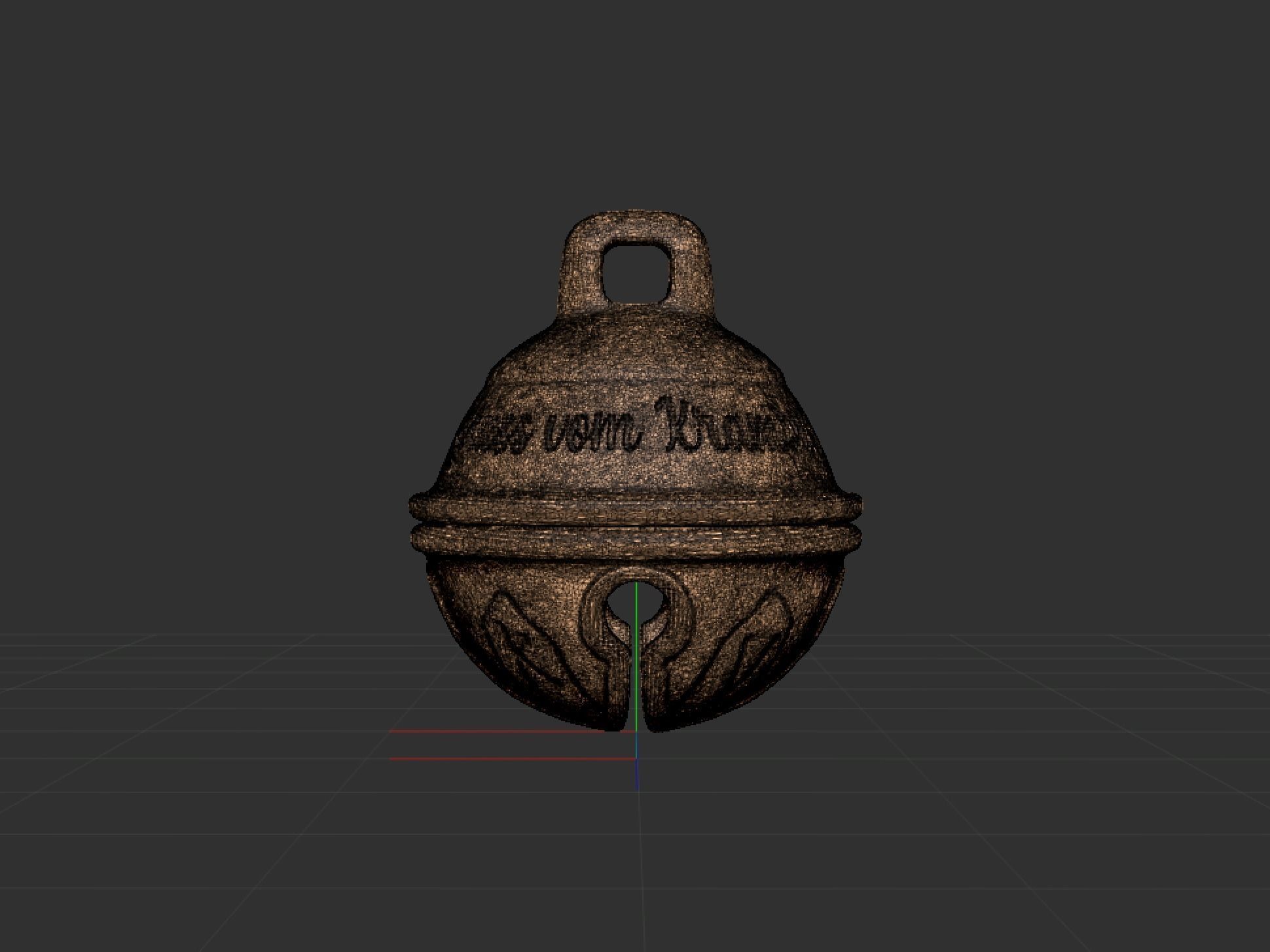 Gruss Vom Krampus Sleigh Jingle Bell 3D print model_6