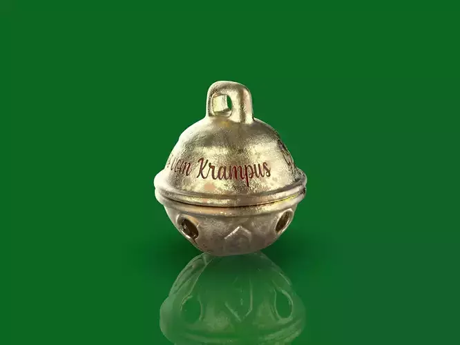 Gruss Vom Krampus Sleigh Jingle Bell 3D print model