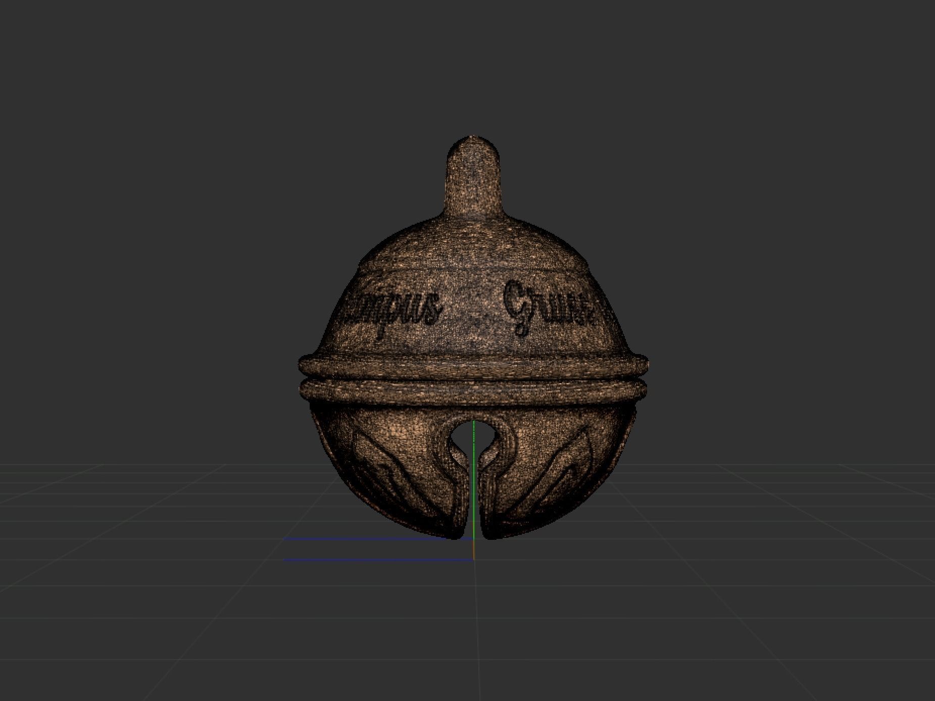 Gruss Vom Krampus Sleigh Jingle Bell 3D print model_7