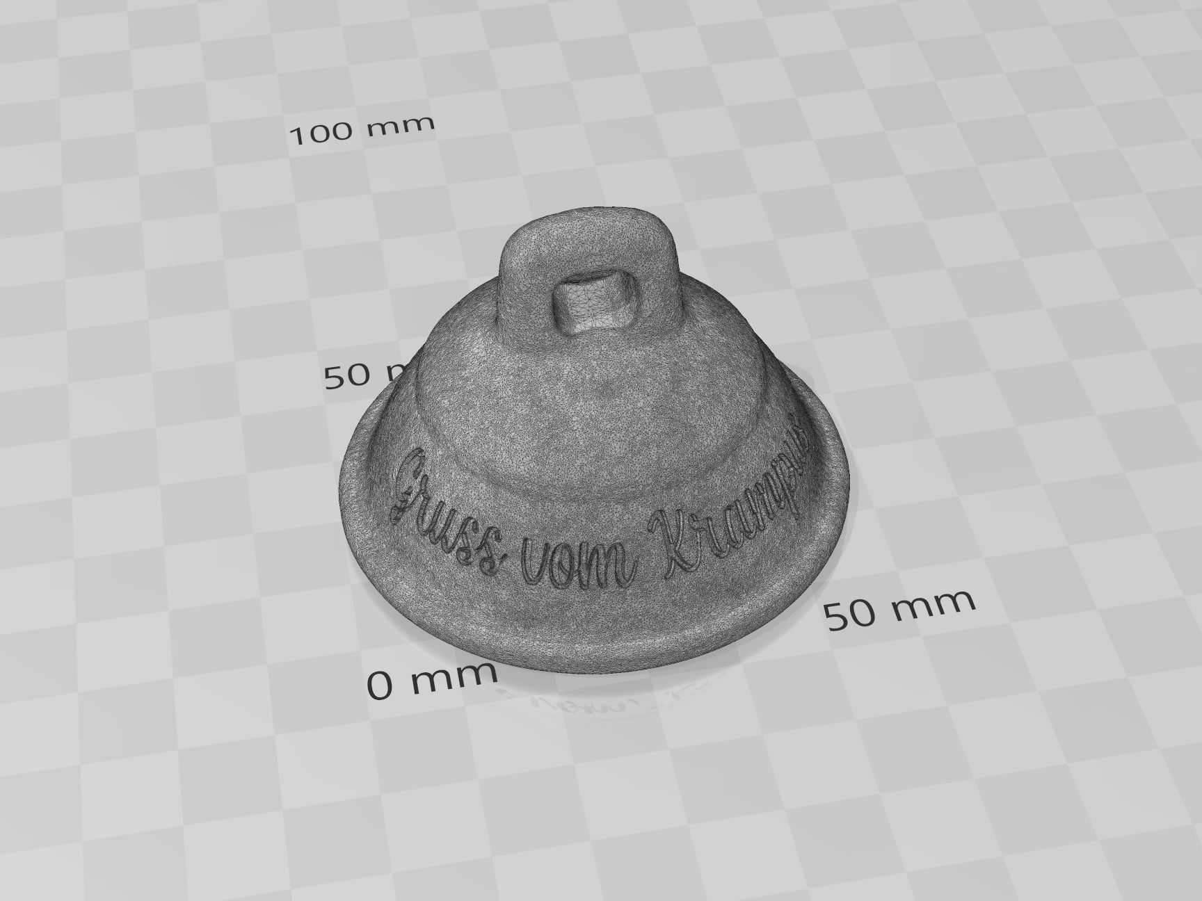 Gruss Vom Krampus Sleigh Jingle Bell 3D print model_10