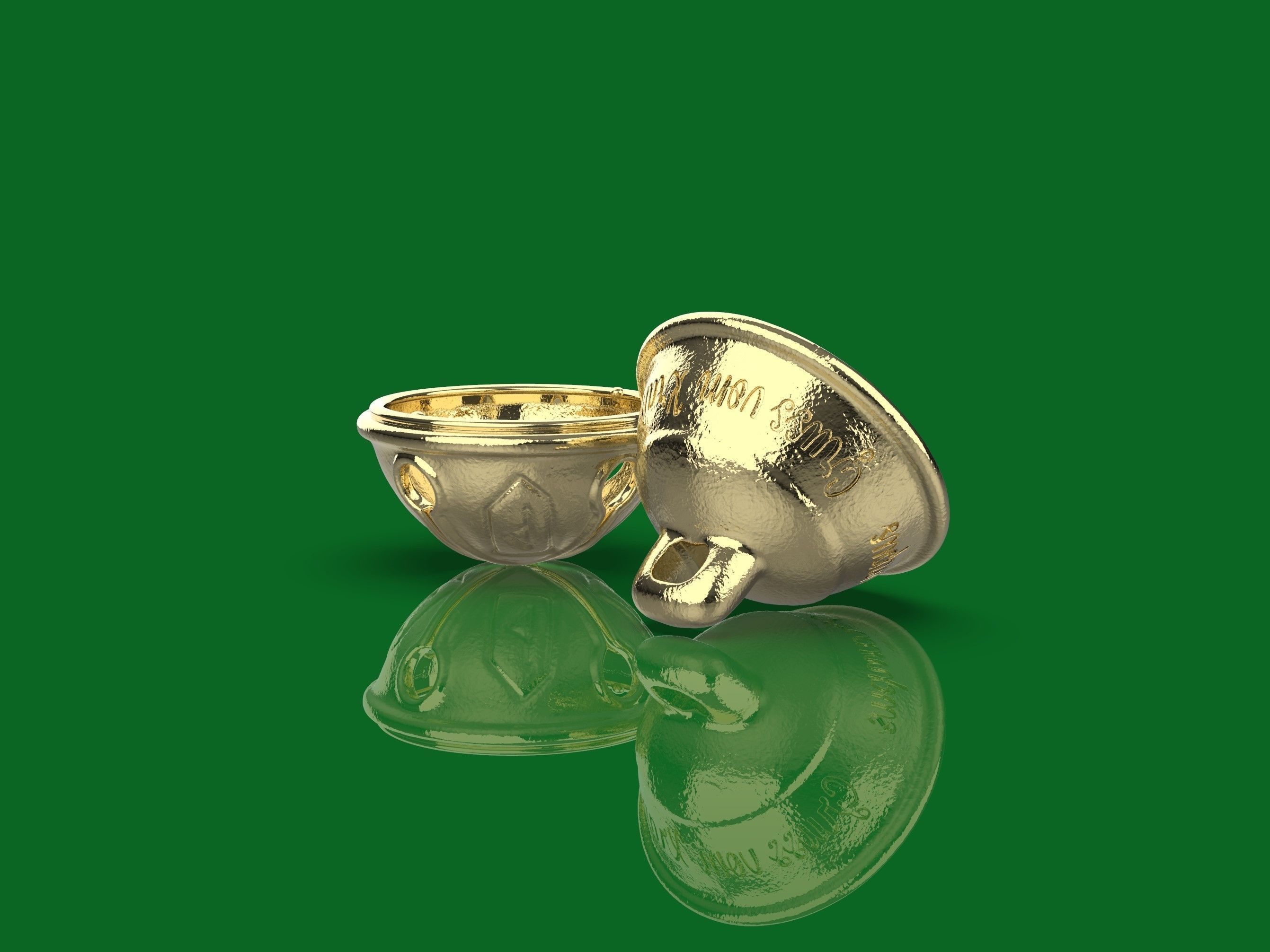 Gruss Vom Krampus Sleigh Jingle Bell 3D print model_3