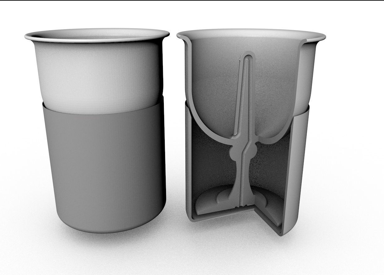Pythagorean cup 3D model 3D print model_3