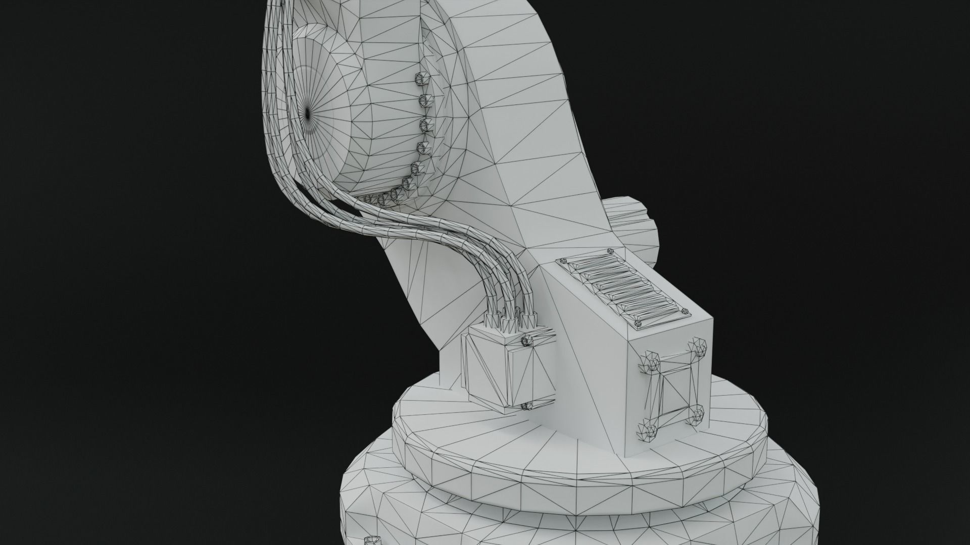 Industrial robot arm clean lowpoly Low-poly 3D model_16