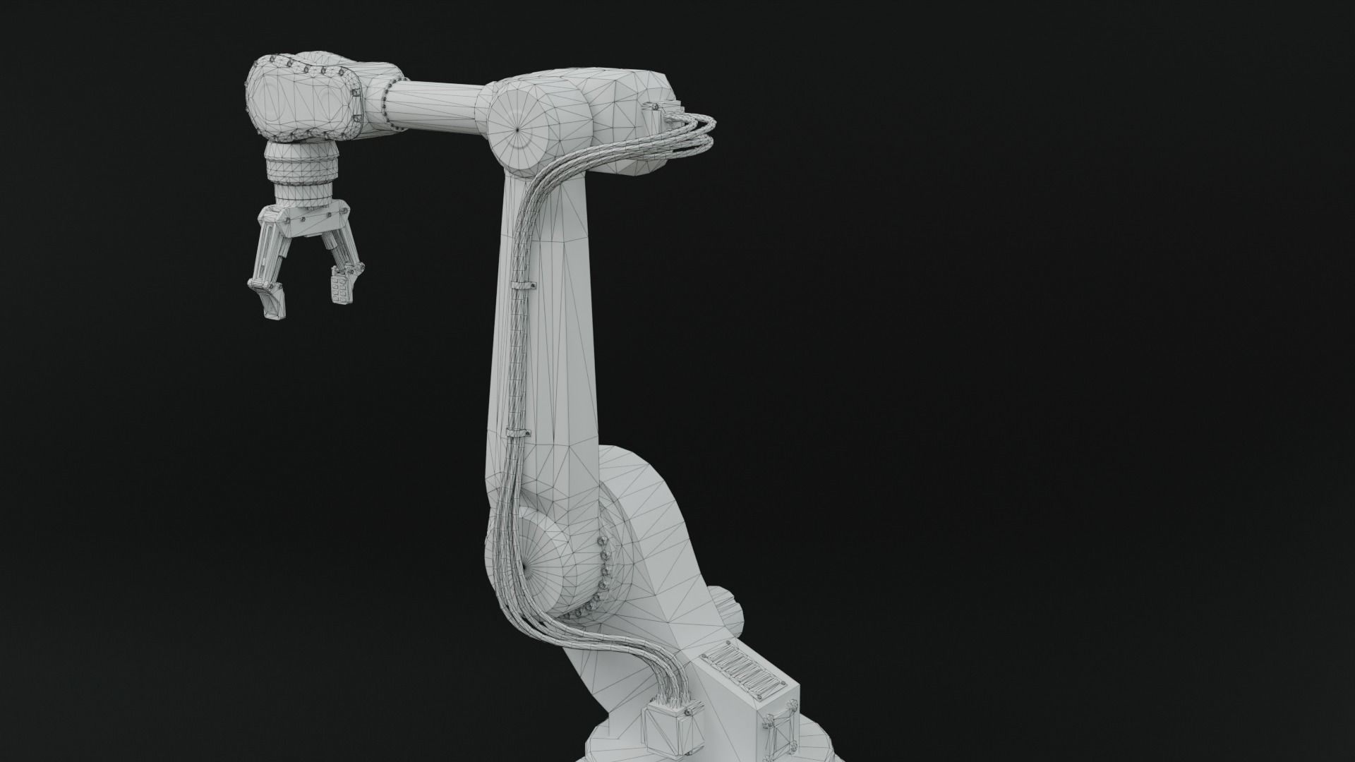 Industrial robot arm clean lowpoly Low-poly 3D model_14