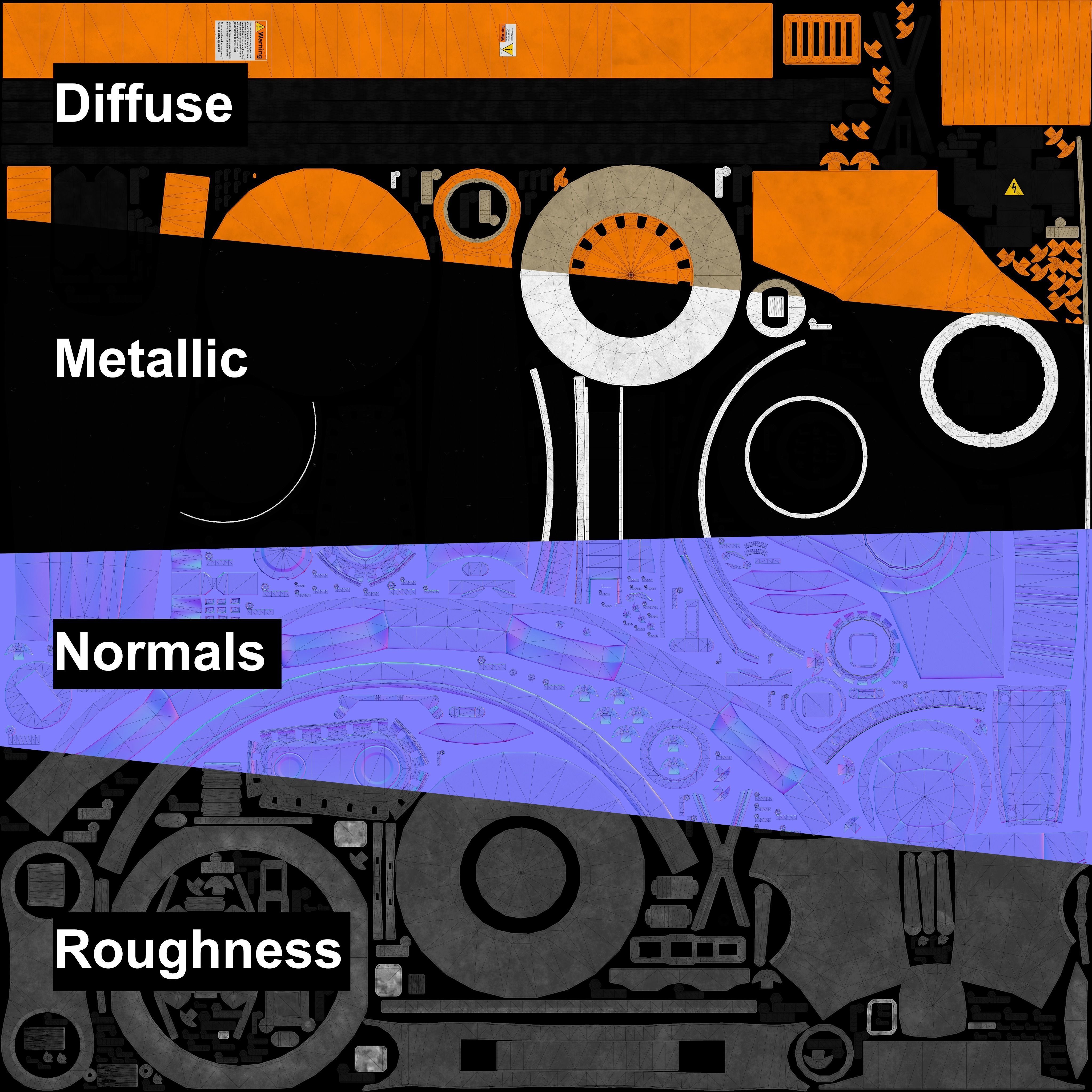 Industrial robot arm clean lowpoly Low-poly 3D model_17