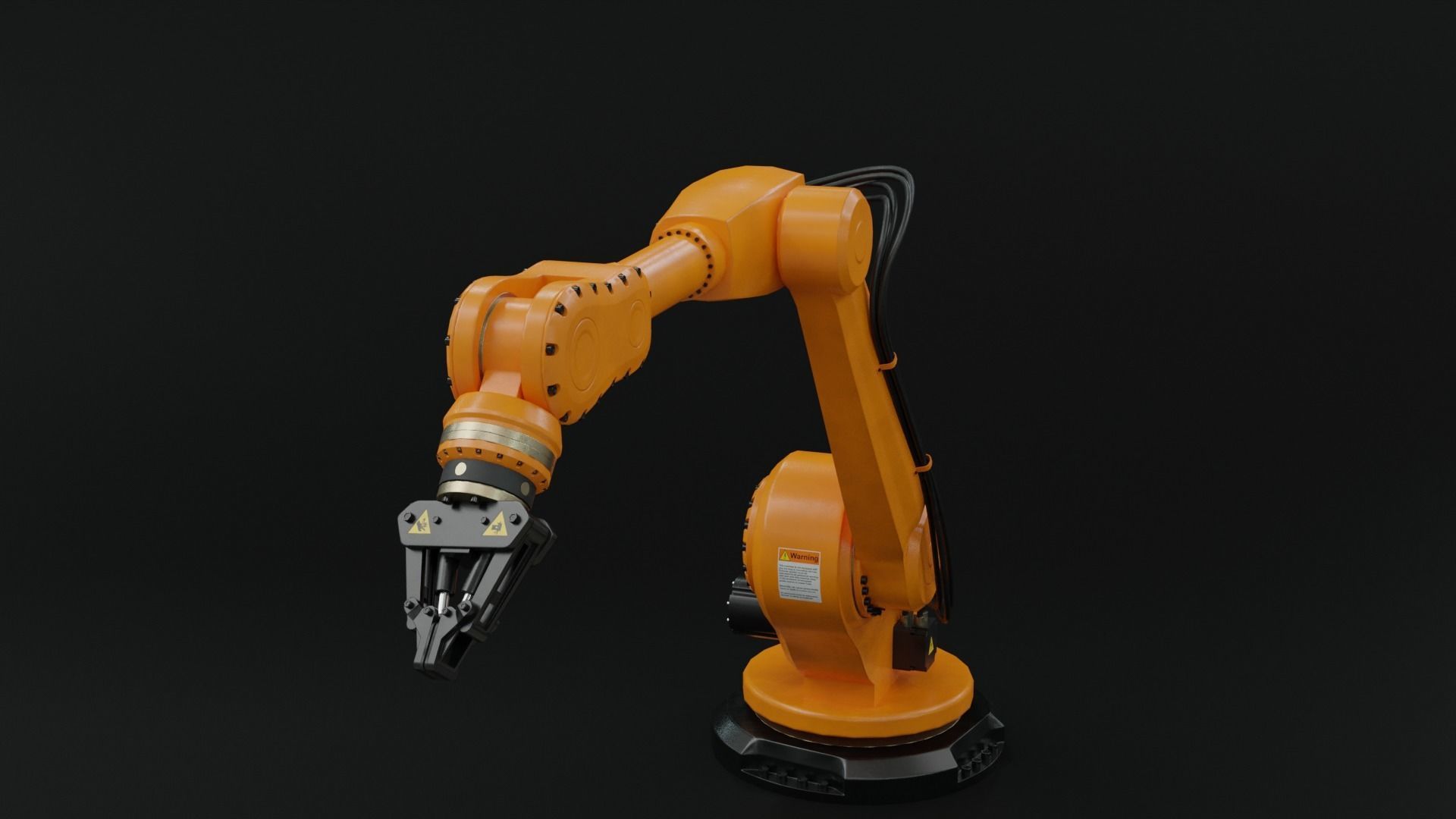 Industrial robot arm clean lowpoly Low-poly 3D model_6