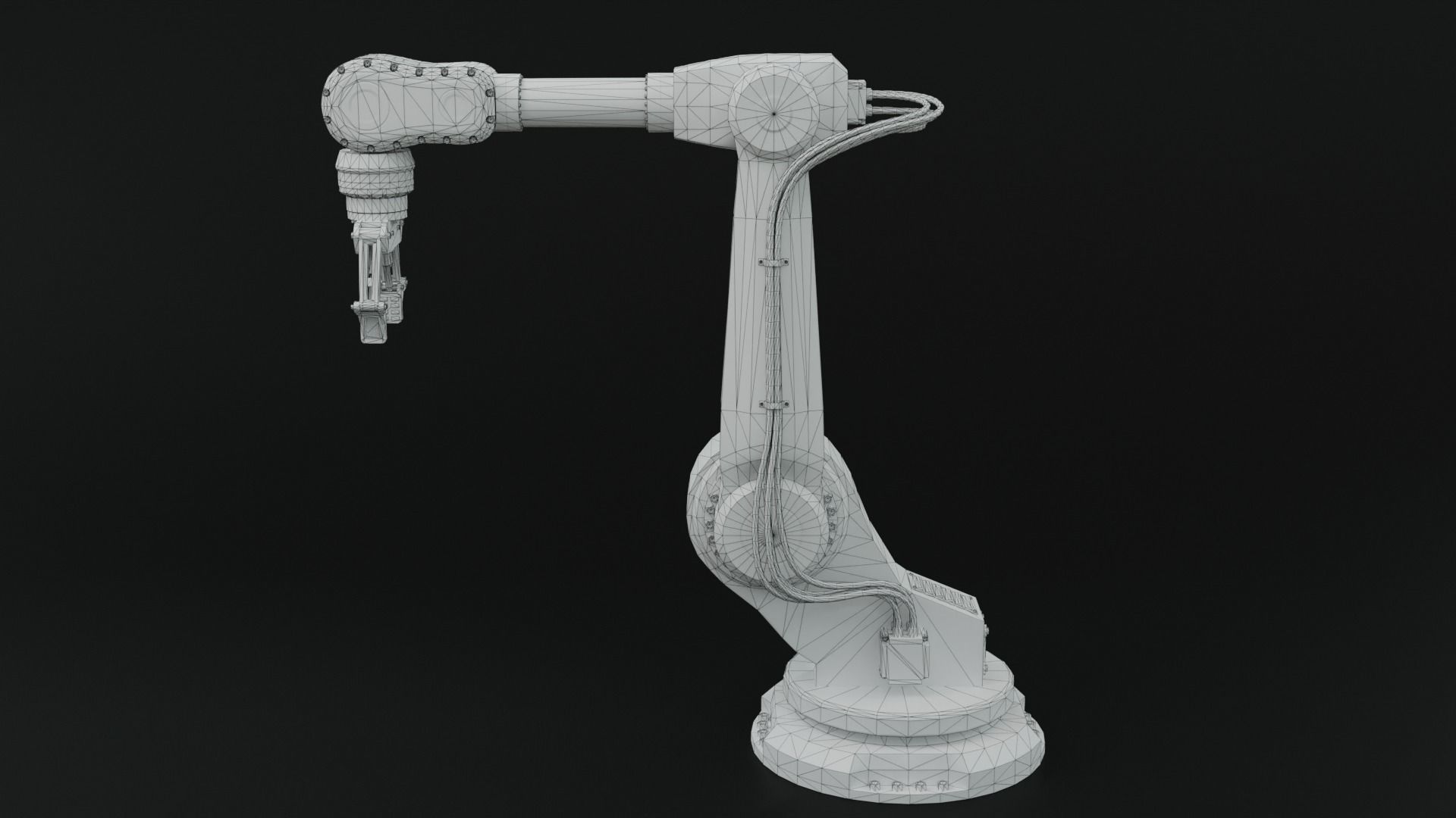 Industrial robot arm clean lowpoly Low-poly 3D model_12