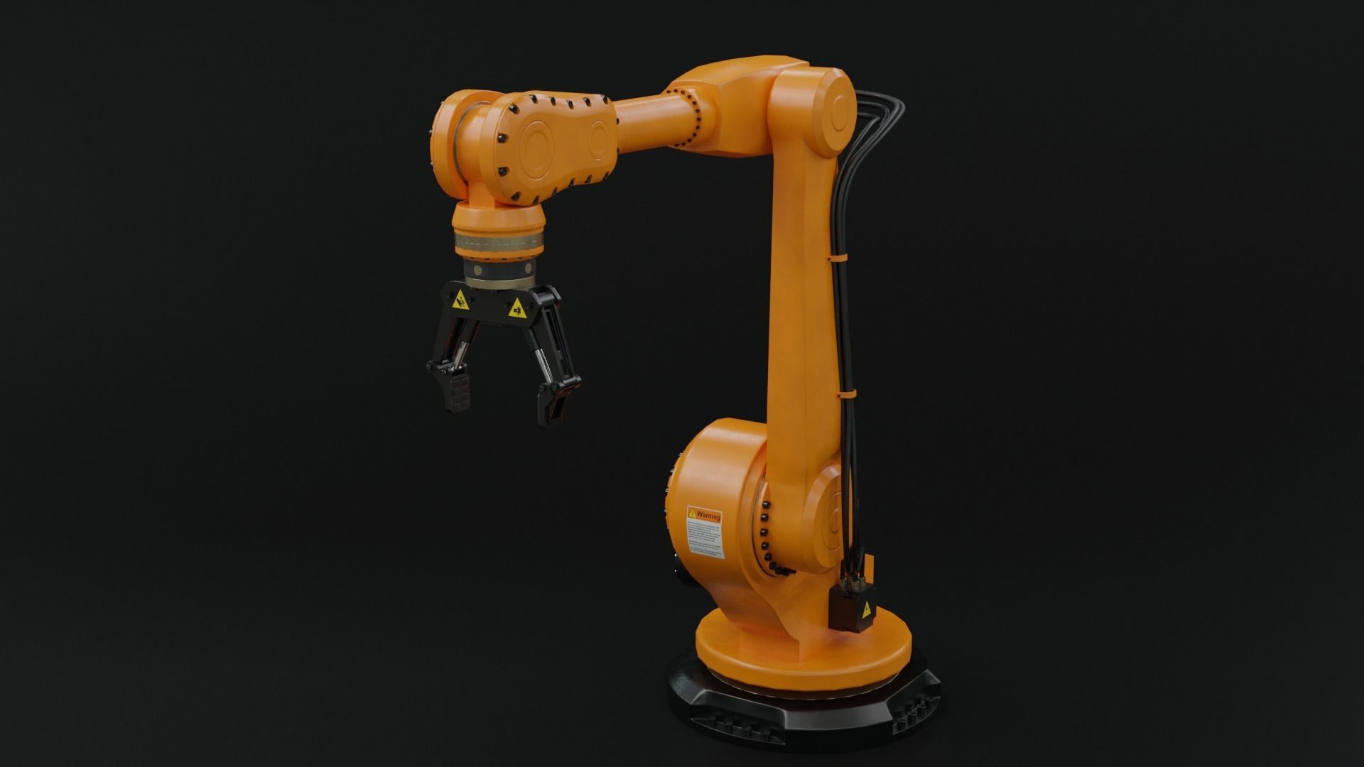 Industrial robot arm clean lowpoly Low-poly 3D model_2