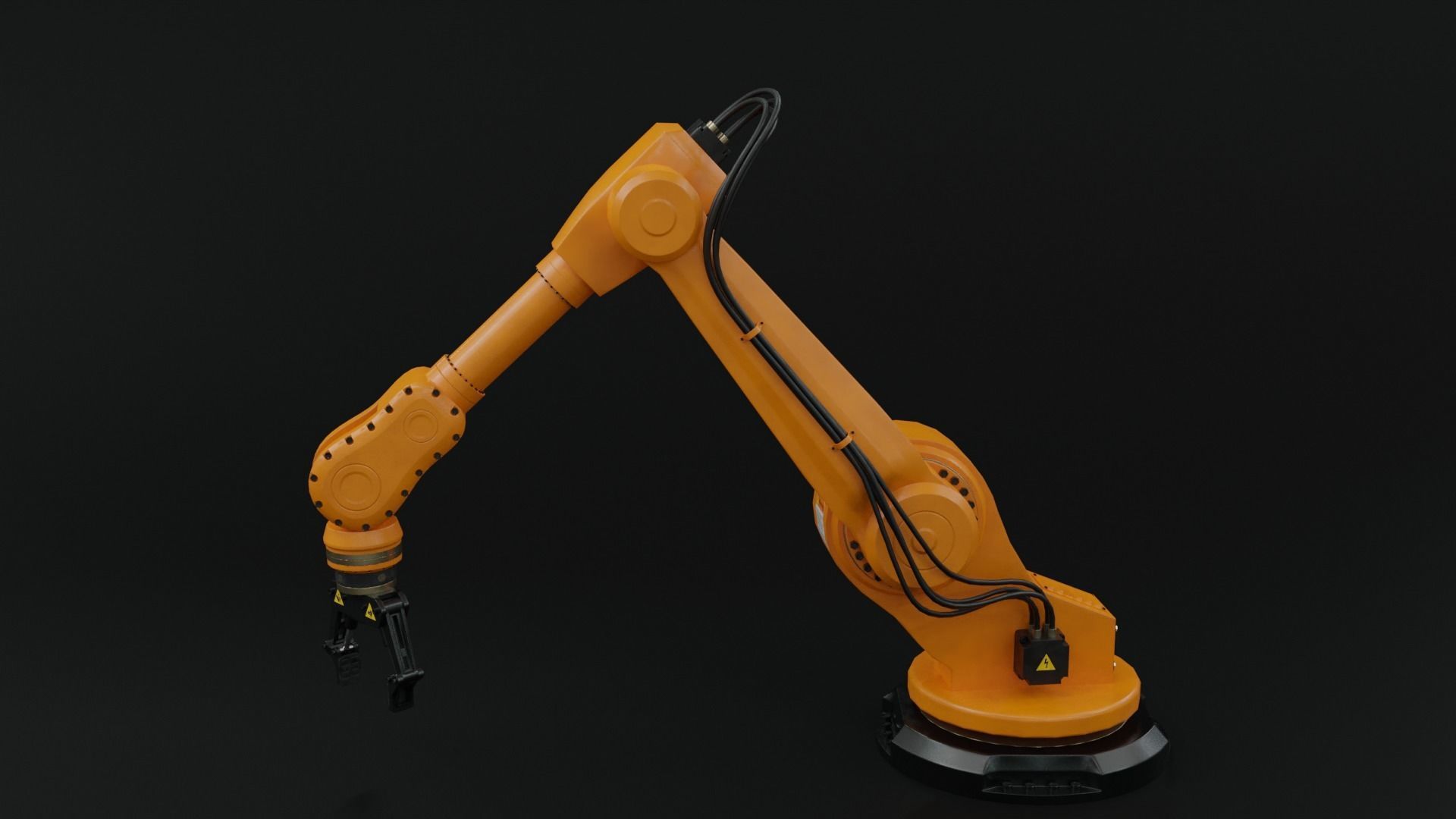Industrial robot arm clean lowpoly Low-poly 3D model_5