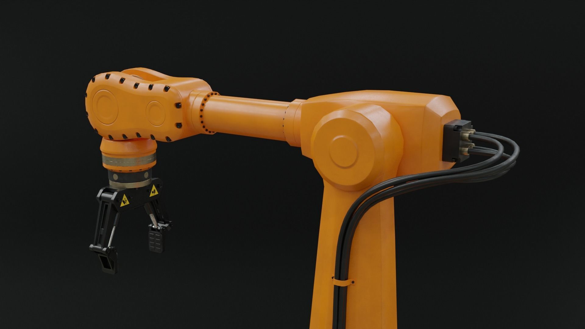 Industrial robot arm clean lowpoly Low-poly 3D model_10