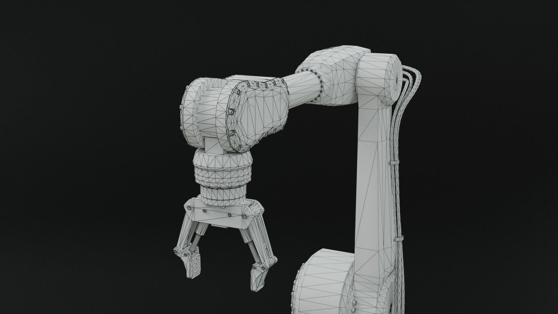 Industrial robot arm clean lowpoly Low-poly 3D model_15