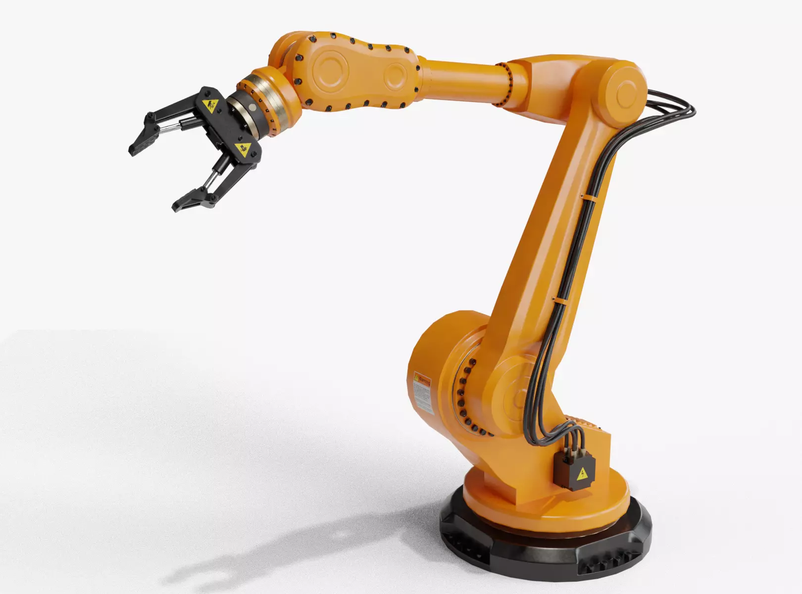 Industrial robot arm clean lowpoly Low-poly 3D model_0