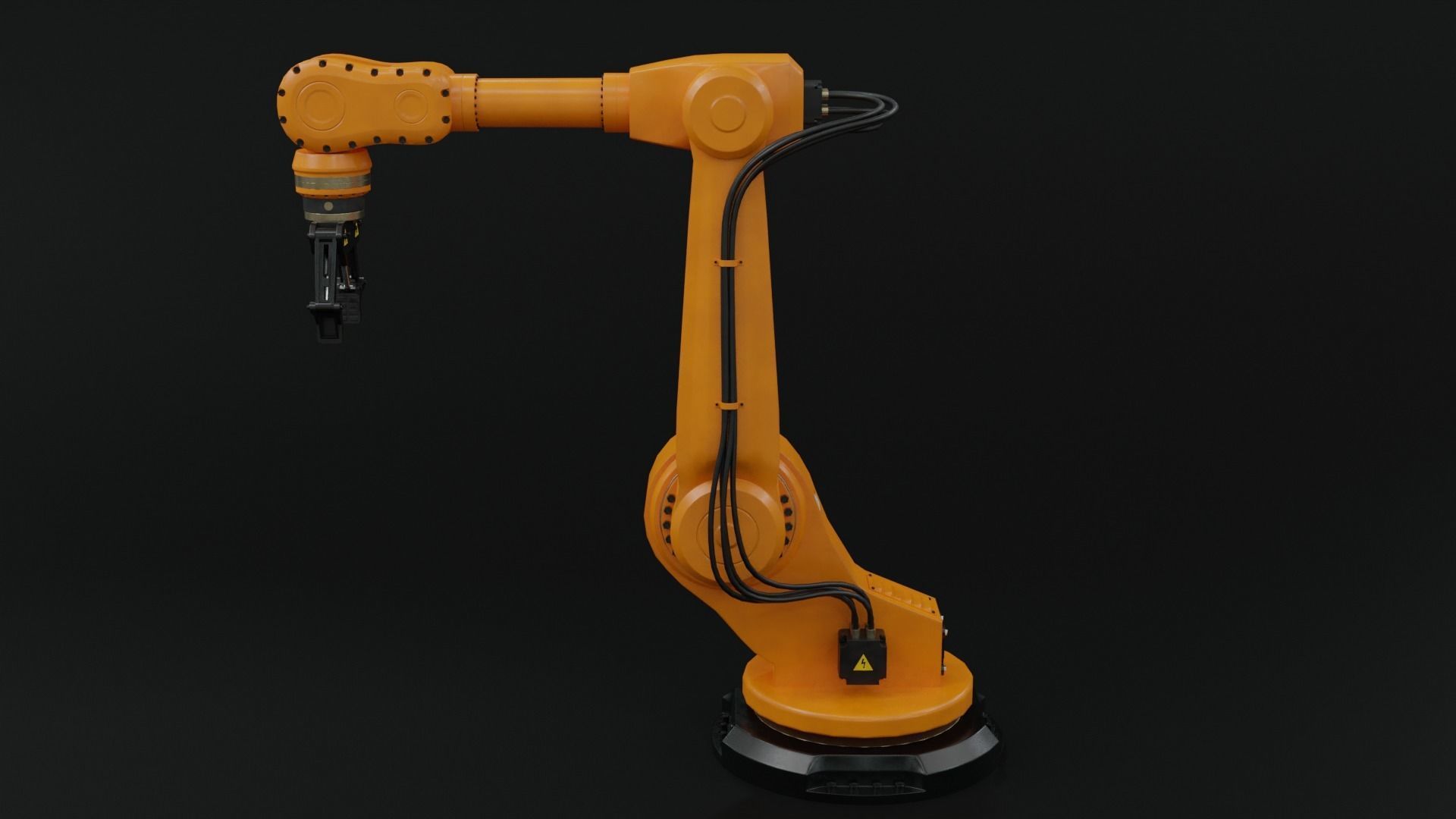 Industrial robot arm clean lowpoly Low-poly 3D model_1
